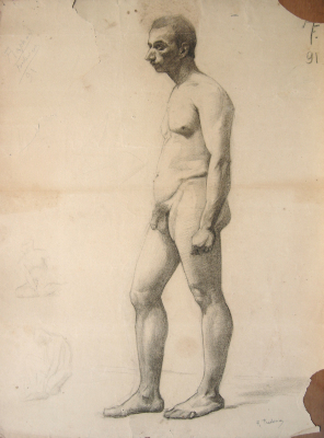 Nu masculino de pé (academia)