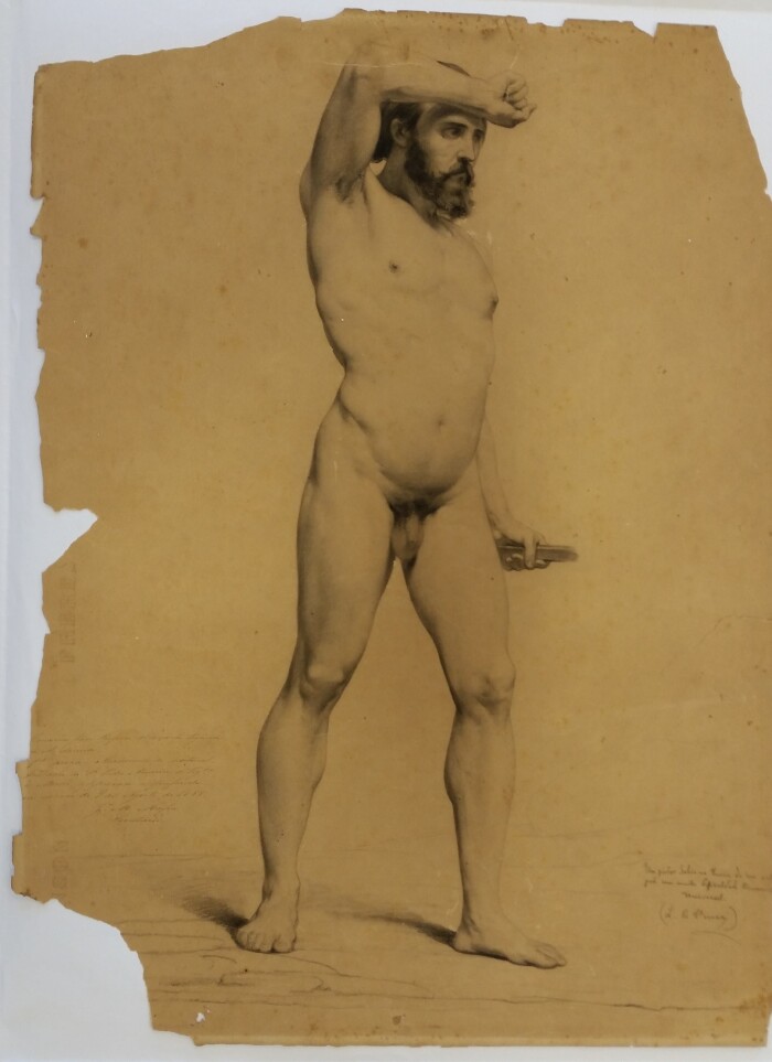 Nu masculino de pé (academia)