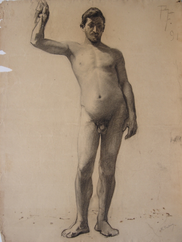 Nu masculino de pé (academia)