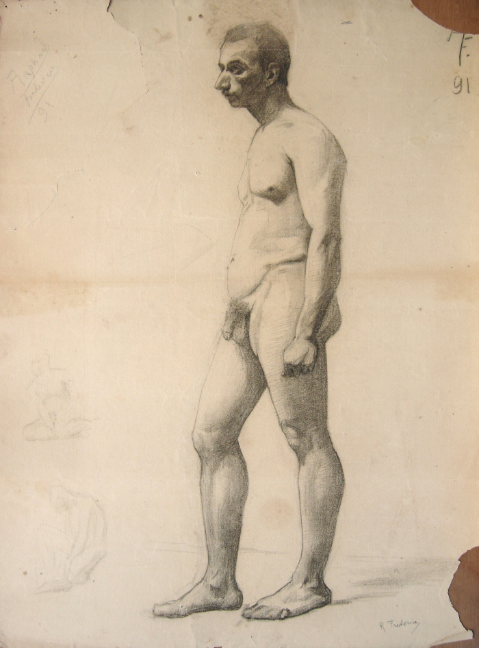Nu masculino de pé (academia)